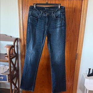 Silver Jeans Women's Dark Blue Straight Leg Denim